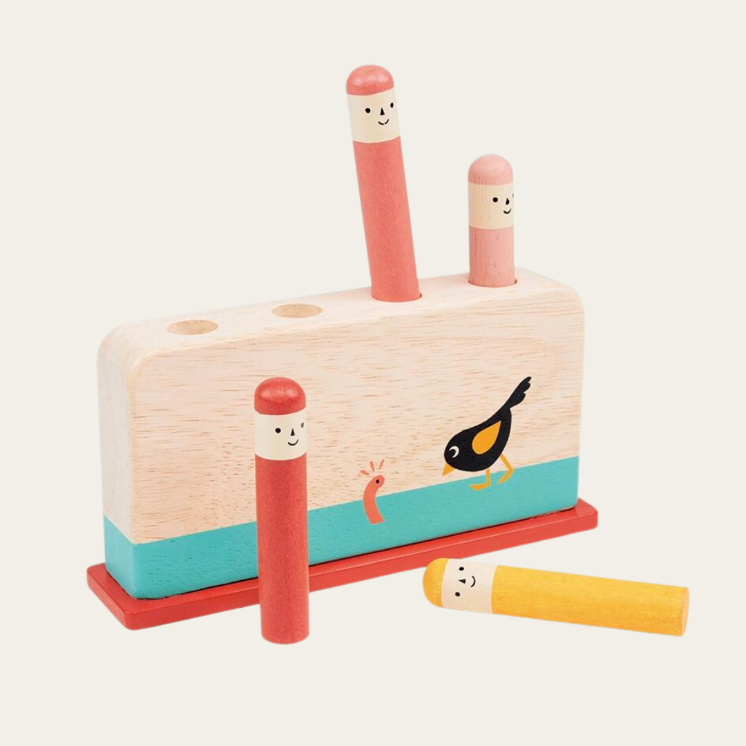 Wooden Toy Early Bird Pop Up For Kids