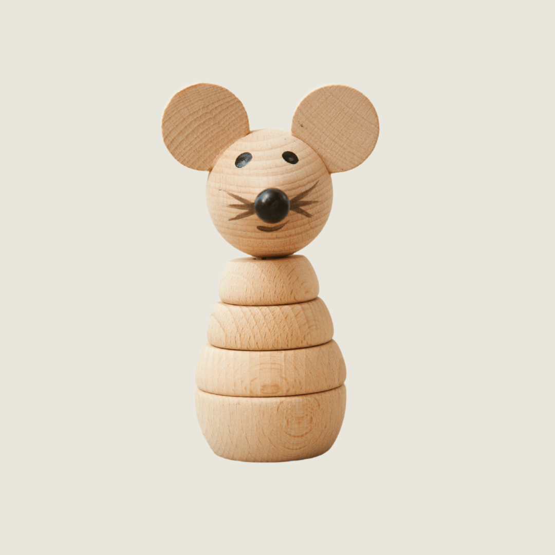 Mouse Stacking Wooden Toy