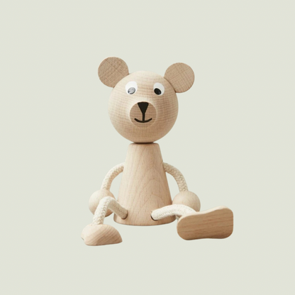 Sitting Bear Wooden Toy