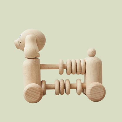 Wooden Dog Rattle