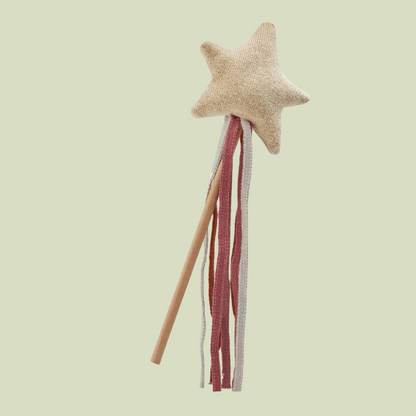 Gold Sparkle Knit Star Wand