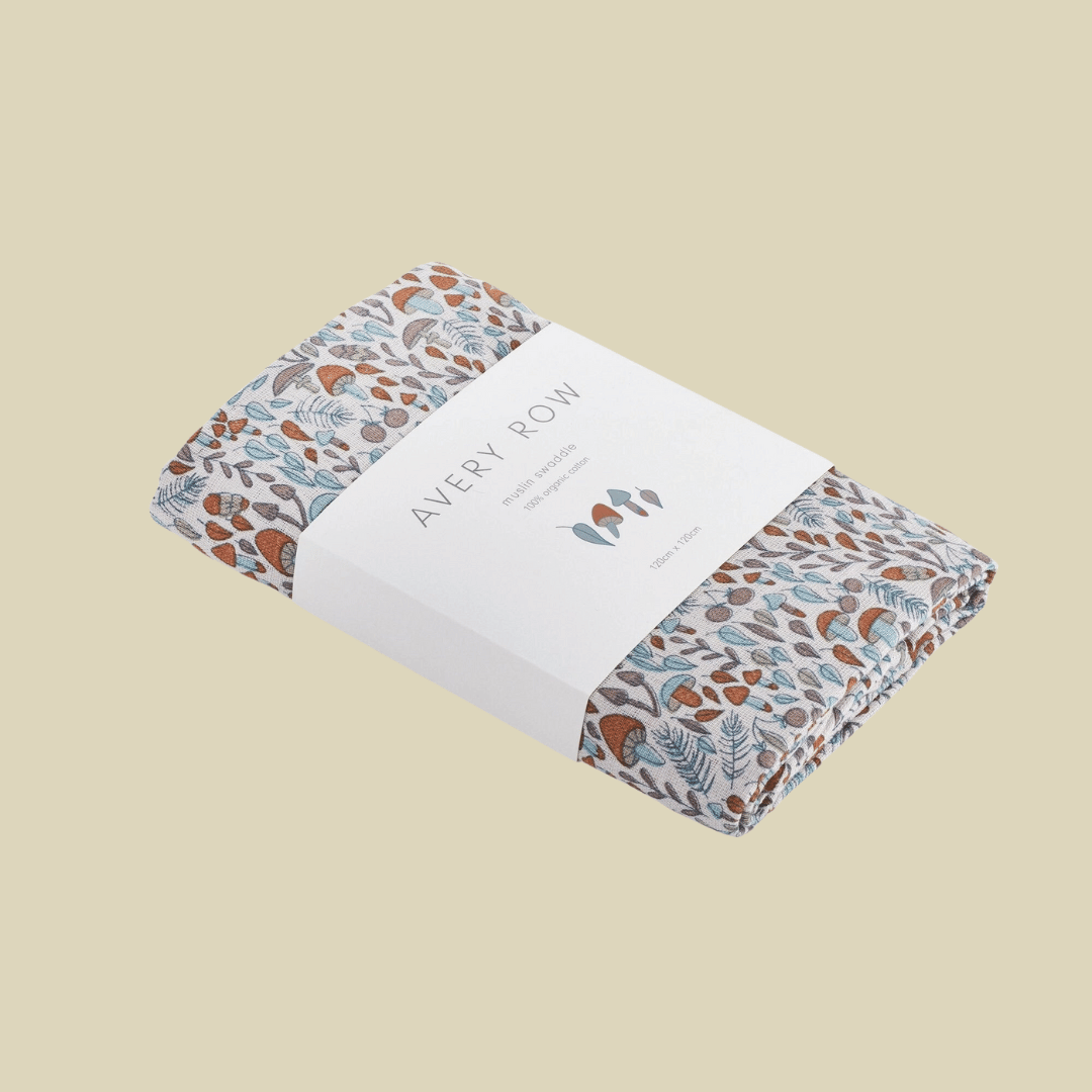 Organic Cotton Baby Muslin Swaddle - Woodland Walk