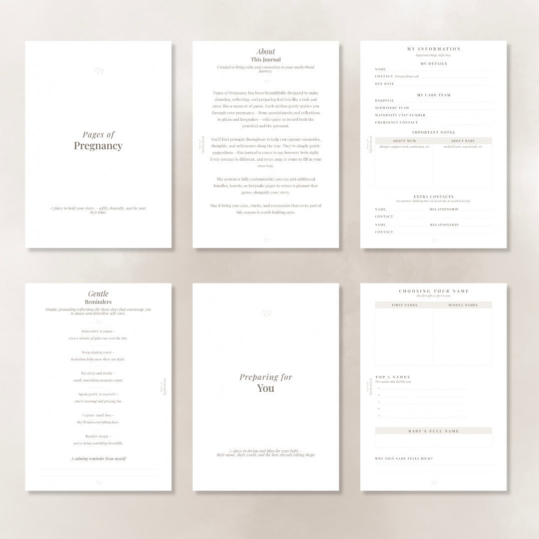 Pages of Pregnancy - Sage Pregnancy Journal