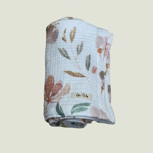 Luxury Floral Muslin Blanket