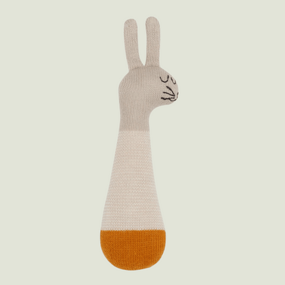 Rabbit Cotton Knit Rattle Toy