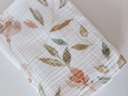 Luxury Floral Muslin Blanket