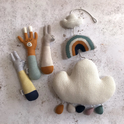 Rabbit Cotton Knit Rattle Toy